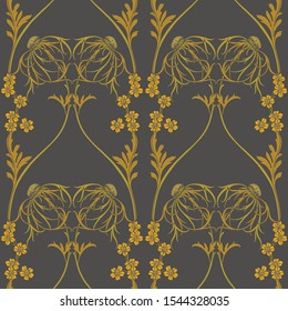 Floral seamless pattern. Flowers illustration