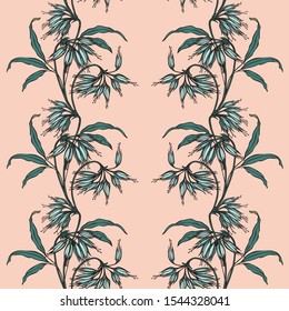 Floral seamless pattern. Flowers illustration