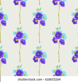 Floral seamless pattern. Flowers isolated. Vector illustration eps 10