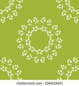 floral seamless pattern with flowers and leaves