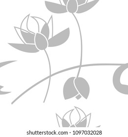 floral seamless pattern with flowers and leaves