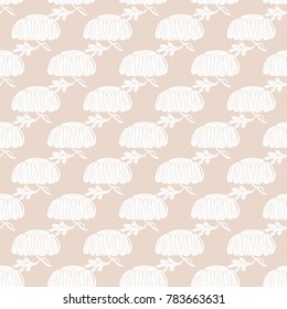 floral seamless pattern with flowers and leaves