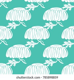 floral seamless pattern with flowers and leaves