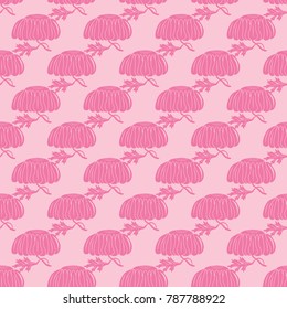 floral seamless pattern with flowers and leaves