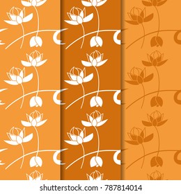 floral seamless pattern with flowers and leaves