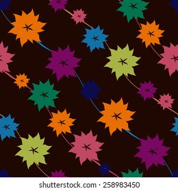 Floral seamless pattern with flowers.  Seamless stylish colorful pattern 