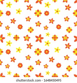 A floral seamless pattern, flowers vector 