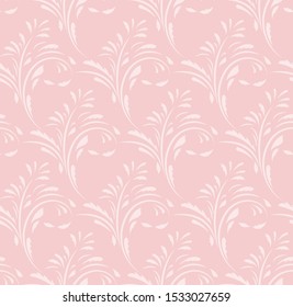 Floral seamless pattern. Flowery tile for fabric and paper. Fashionable design for textiles, papers and wallpapers. Pink background