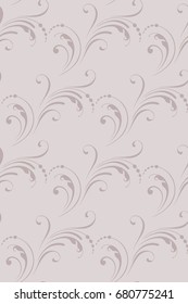 Floral seamless pattern. Flowery tile for fabric and paper. Fashionable design for textiles, papers and Wallpapers. Soft color.