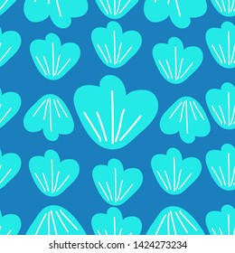 Floral seamless pattern. Foliage seamless pattern design with pastel color. Tropical leaves pattern background