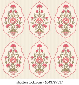 Floral seamless pattern in folk style