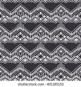 Floral seamless pattern with a fringe border knitted or woven macrame in boho style