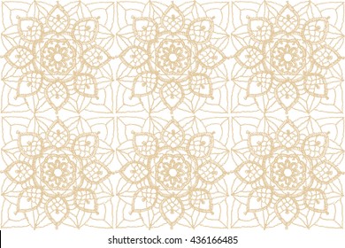 Floral seamless pattern with a fringe border knitted or woven macrame in boho style, oriental pattern, pattern bohemian, bohemian style, boho style, knitting, crochet pattern.