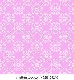 Floral seamless pattern. Fuchsia background with flower elements for wallpapers and textile