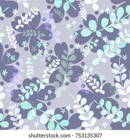 Floral seamless pattern, gentle pastel flavor, vector illustration