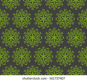 floral seamless pattern. geometrical ornament. vector illustration for design invitation, background, wallpaper, fabric, decor