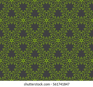floral seamless pattern. geometrical ornament. vector illustration for design invitation, background, wallpaper, fabric, decor
