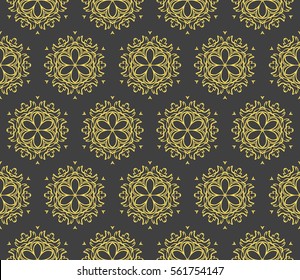 floral seamless pattern. geometrical ornament. vector illustration for design invitation, background, wallpaper, fabric, decor