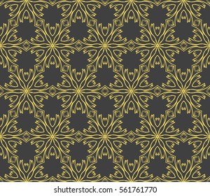 floral seamless pattern. geometrical ornament. vector illustration for design invitation, background, wallpaper, fabric, decor