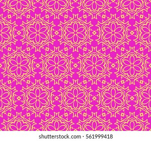floral seamless pattern. geometrical ornament. vector illustration for design invitation, background, wallpaper, fabric, decor