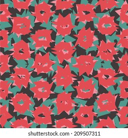 Floral seamless pattern. Grange roses background. Vintage vector texture.