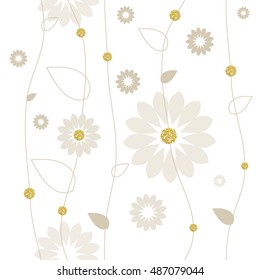 Patrón floral sin fisuras, elemento de diseño gráfico.