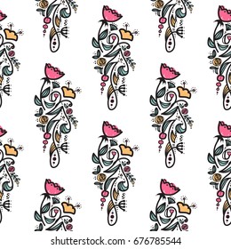 Blumennahtloses Muster für Grafikdesign.