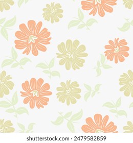 Floral Seamless pattern graphic vector with bright background