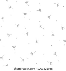 floral seamless pattern with grass flowers