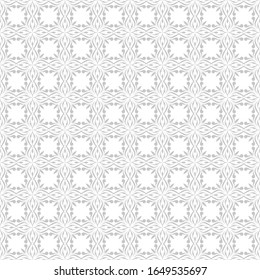 Patrón floral sin fisuras. Diseño gris sobre fondo blanco. Ilustración del vector