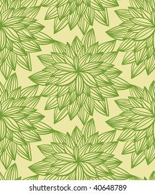 Floral seamless pattern in green