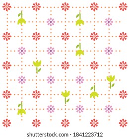 Floral seamless pattern, green, black and white split-leaf Philodendron plant with vines on white background, pastel vintage theme