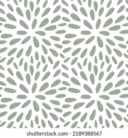 Floral seamless pattern with green leaves. Vector background with succulents for fabric, wrapping or wallpaper.