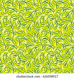 floral seamless pattern. green leaves vector illustration