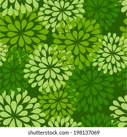 padrão floral sem emenda - fundo de flor repetitiva verde