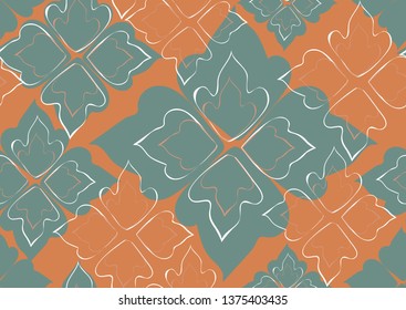 Floral seamless pattern grey leaves background. Abstract vector wallpaper
