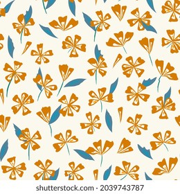 Nahtloses Muster ohne Blumen.  Handzeichnung, Doodle-Stil.Design für Einladungen, Karten, Verpackungen