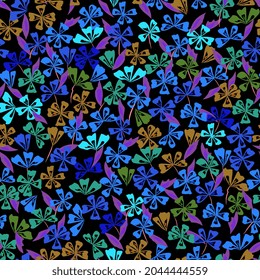 Floral seamless pattern.  Hand drawing, doodle style.Design for invitations, cards, packaging
