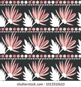 Floral seamless pattern. Hand drawn doodle flowers