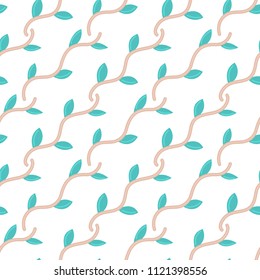 Floral seamless pattern. Hand drawn interwoven branches. Repeating artistic background. Abstract herb. It can be used for cover, card, fabric, wrapping, wallpaper, other interior decor. Vector, eps10