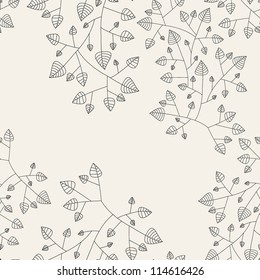 Floral seamless pattern. Hand drawn repeating texture