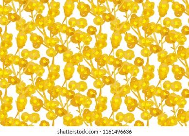 Floral seamless pattern. Hand drawn creative flowers. Artistic background. Abstract herb. Stains of paint. Can be used for wallpaper, textiles, wrapping, print on clothes. Vector illustration, eps10