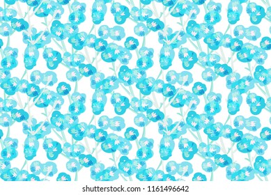 Floral seamless pattern. Hand drawn creative flowers. Artistic background. Abstract herb. Stains of paint. Can be used for wallpaper, textiles, wrapping, print on clothes. Vector illustration, eps10