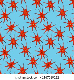 Floral seamless pattern. hand drawn illustration. Bright cartoon illustration for card design, fabric and wallpaper.