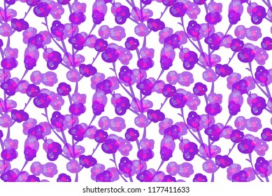 Floral seamless pattern. Hand drawn creative flowers. Artistic background. Abstract herb. Stains of paint. Can be used for wallpaper, textiles, wrapping, print on clothes. Vector illustration, eps10