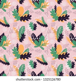 Floral seamless pattern in hand drawn style. Surface pattern design for clothes, covers
