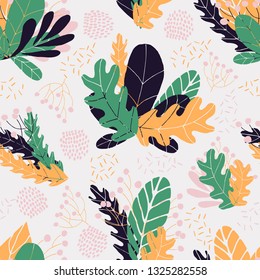Floral seamless pattern in hand drawn style. Surface pattern design for clothes, covers