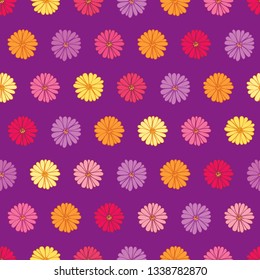 Floral seamless pattern with hand drawn spring flowers for textile, wallpapers, gift wrap and scrapbook. Vector.
