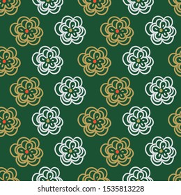 floral seamless pattern with hand drawn cute rose flowers and floral elements. Creative floral texture for fabric, wrapping, textile, wallpaper, apparel. Vector illustration