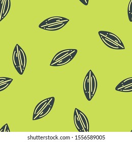 floral seamless pattern with hand drawn sunflower seed. Creative floral texture for fabric, wrapping, textile, wallpaper, apparel. Vector illustration